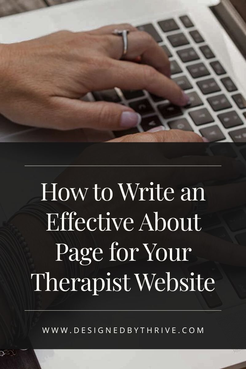 How to write an effective about page for your therapist website