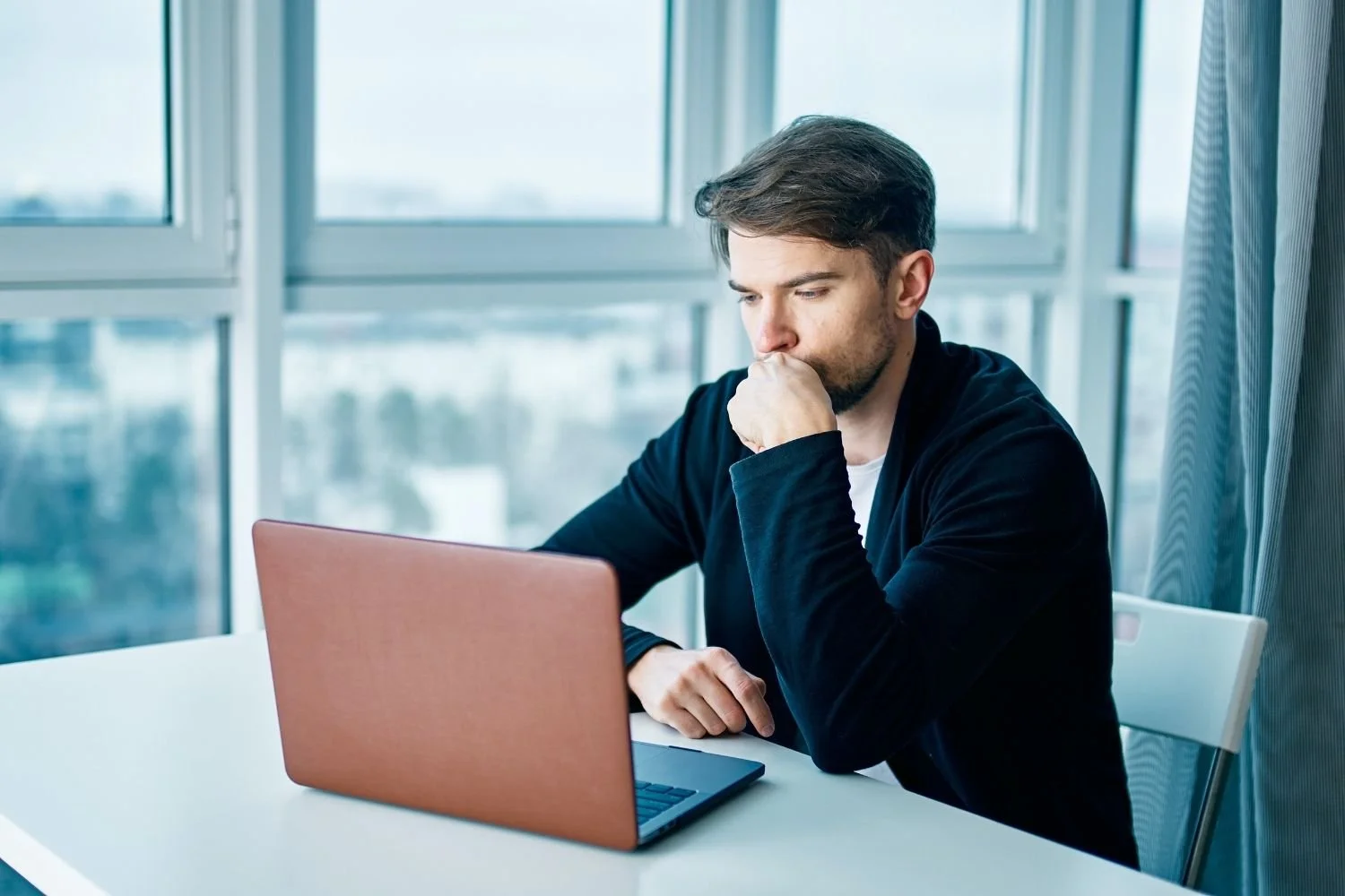 Therapist working on their therapy website