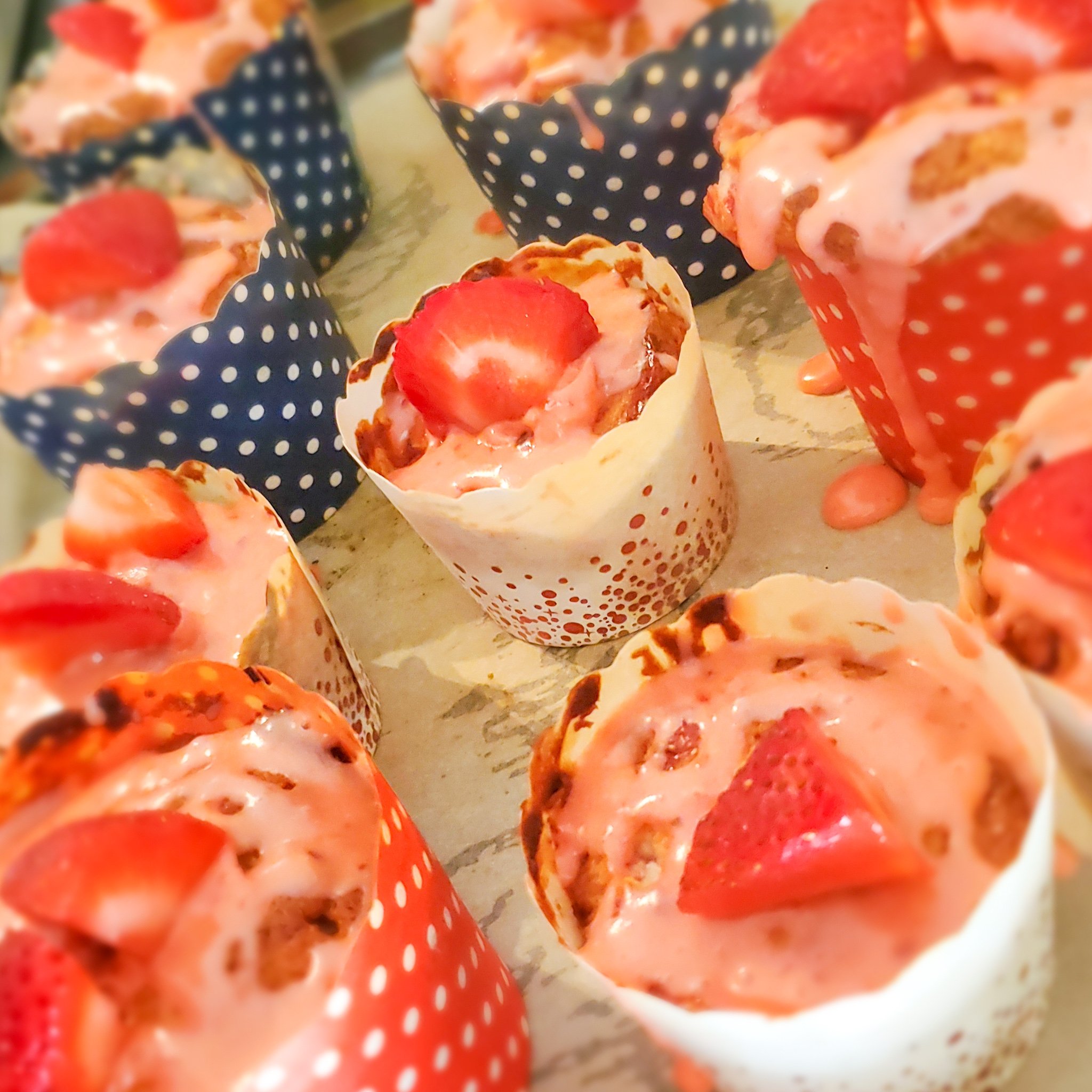Strawberry Poundcake Cupcakes