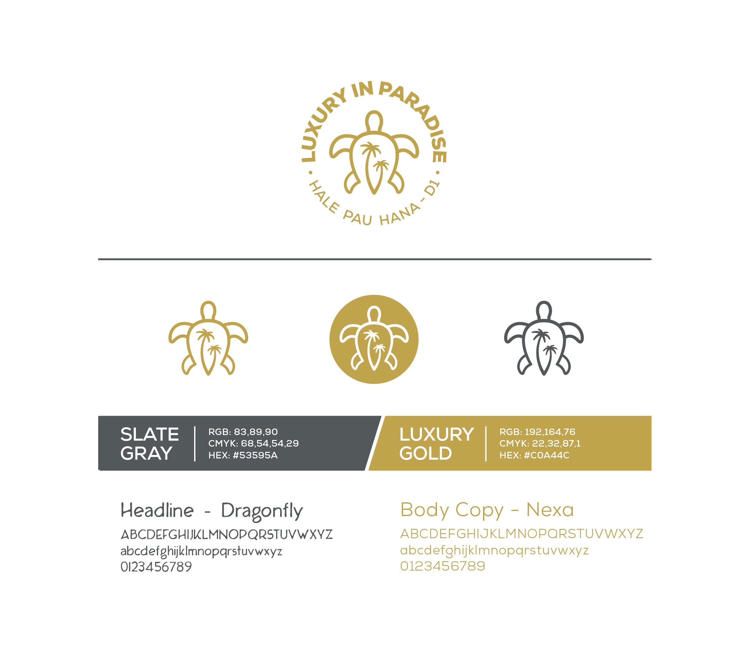 Luxury in Paradise Logo Brand Guide