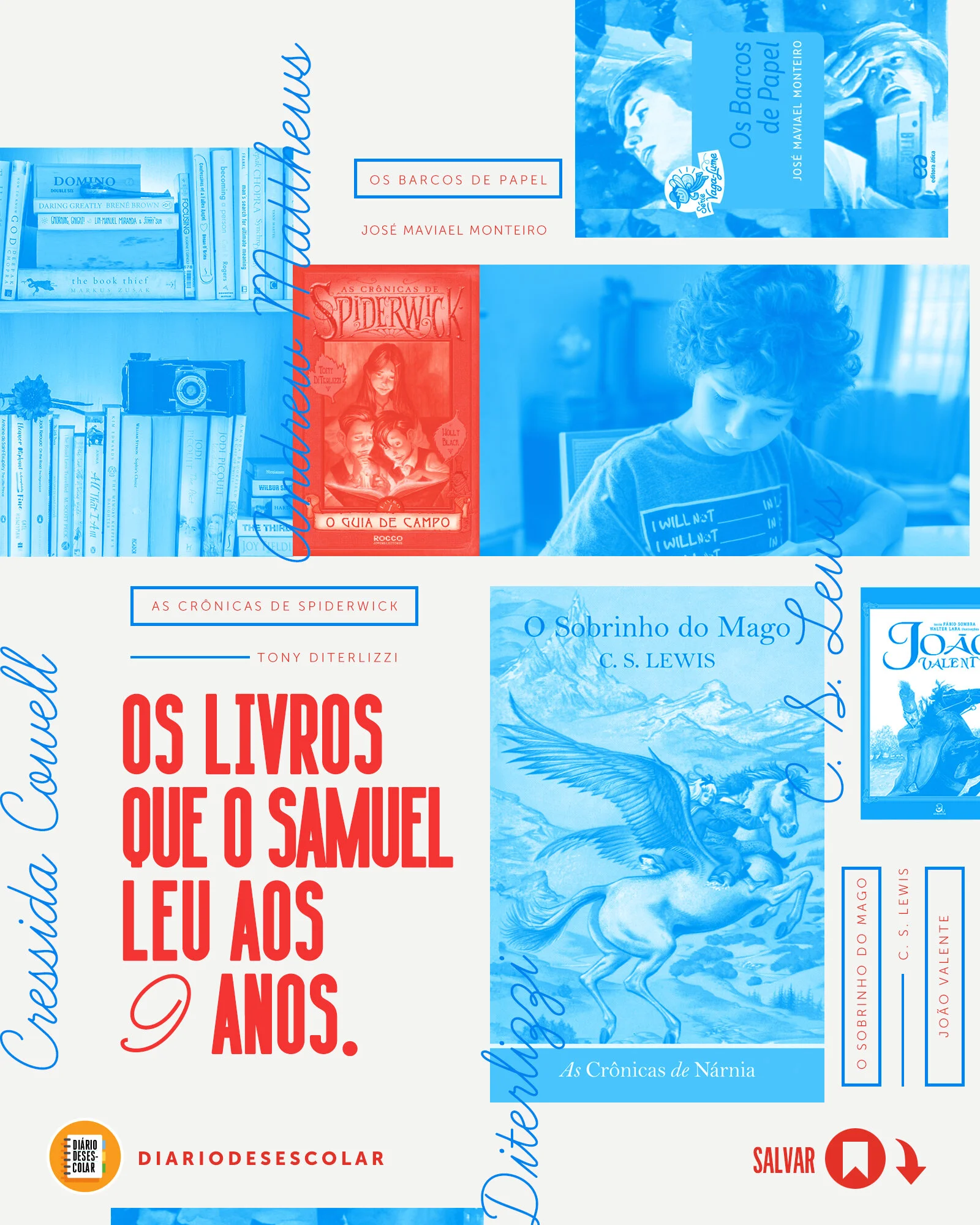 Os livros que o Samuel leu aos 9 anos