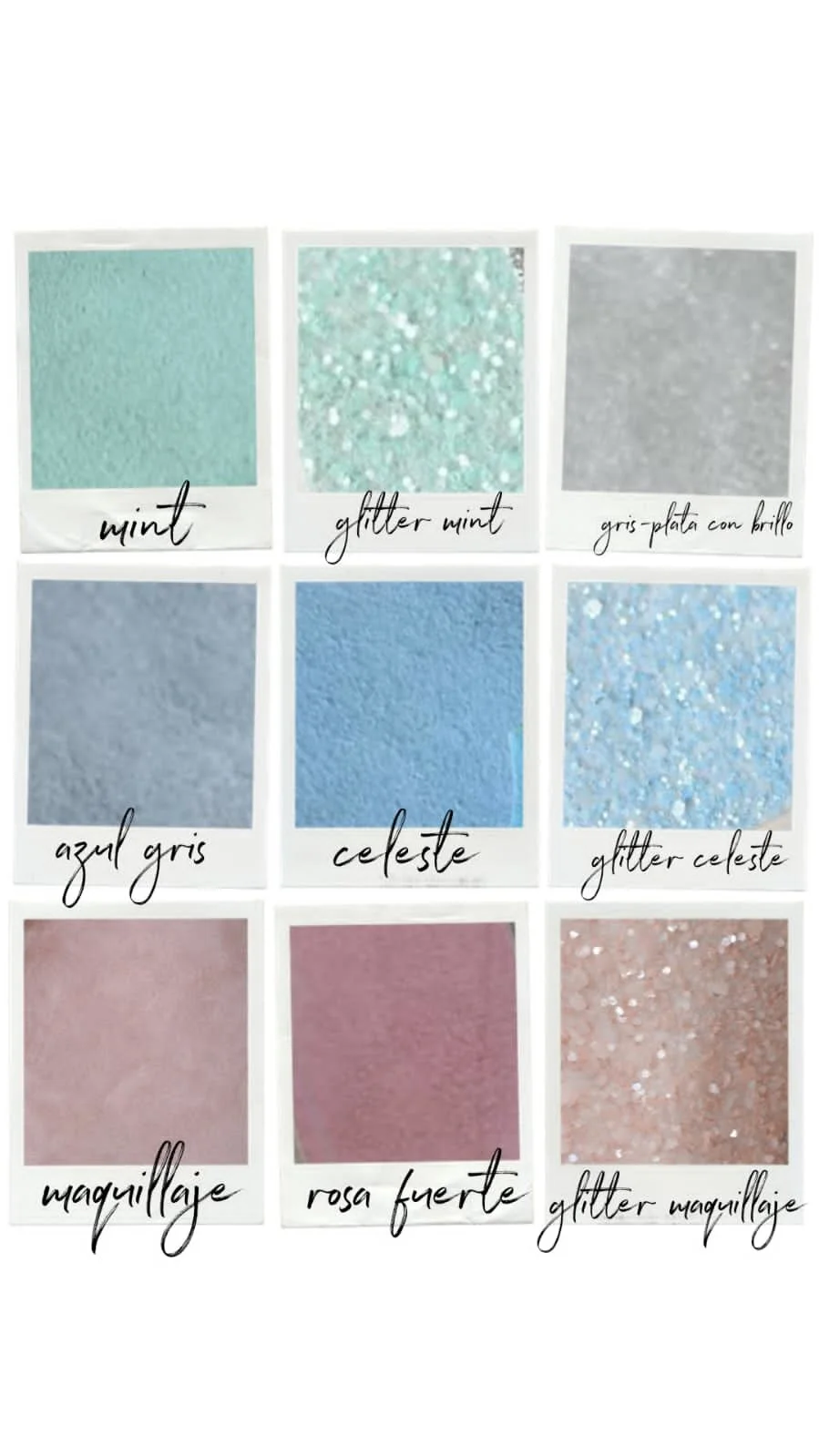 color chart for shoes