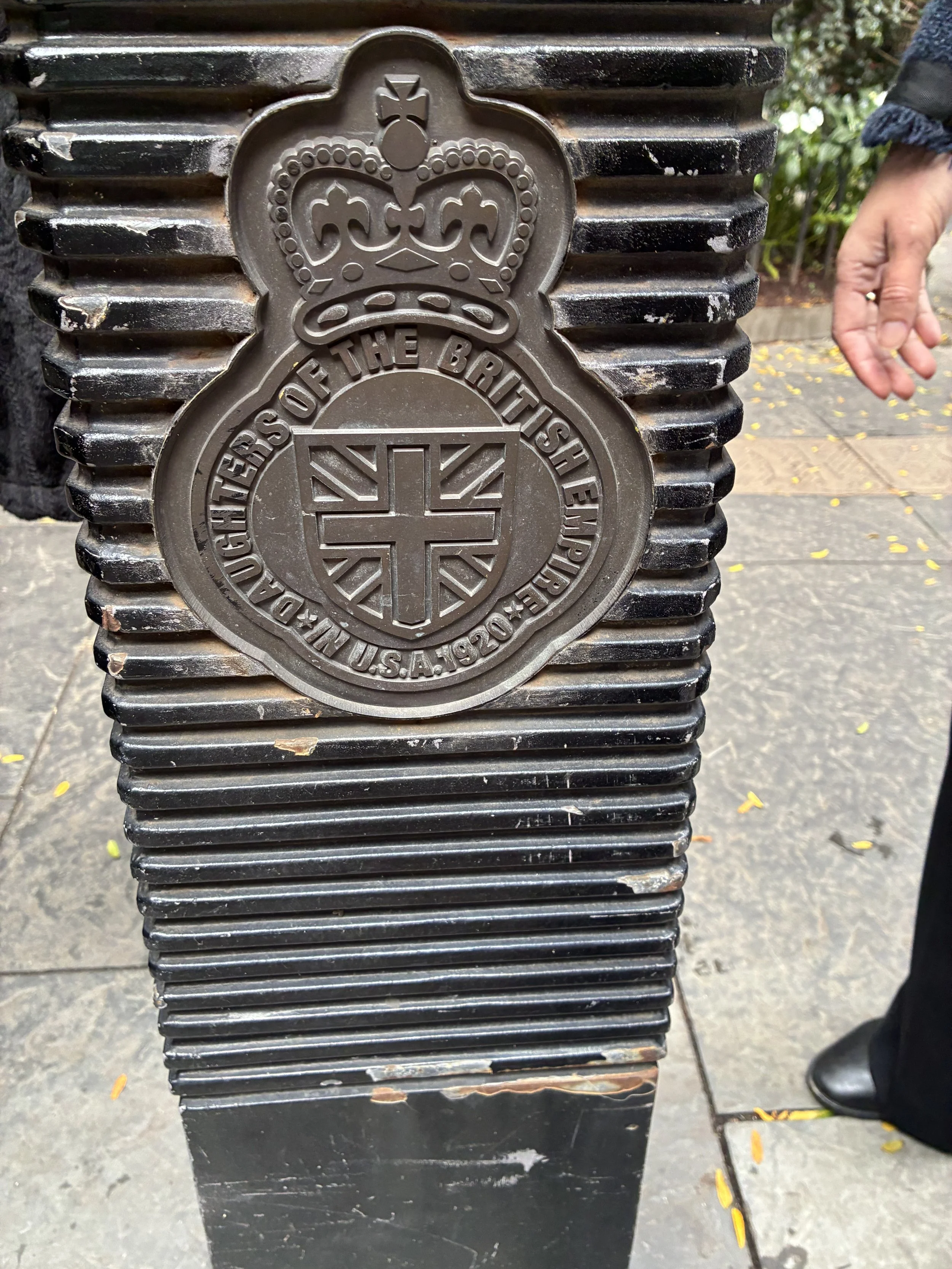 Queen Eiizabeth II Garden bollard, Hanover Square, NCY