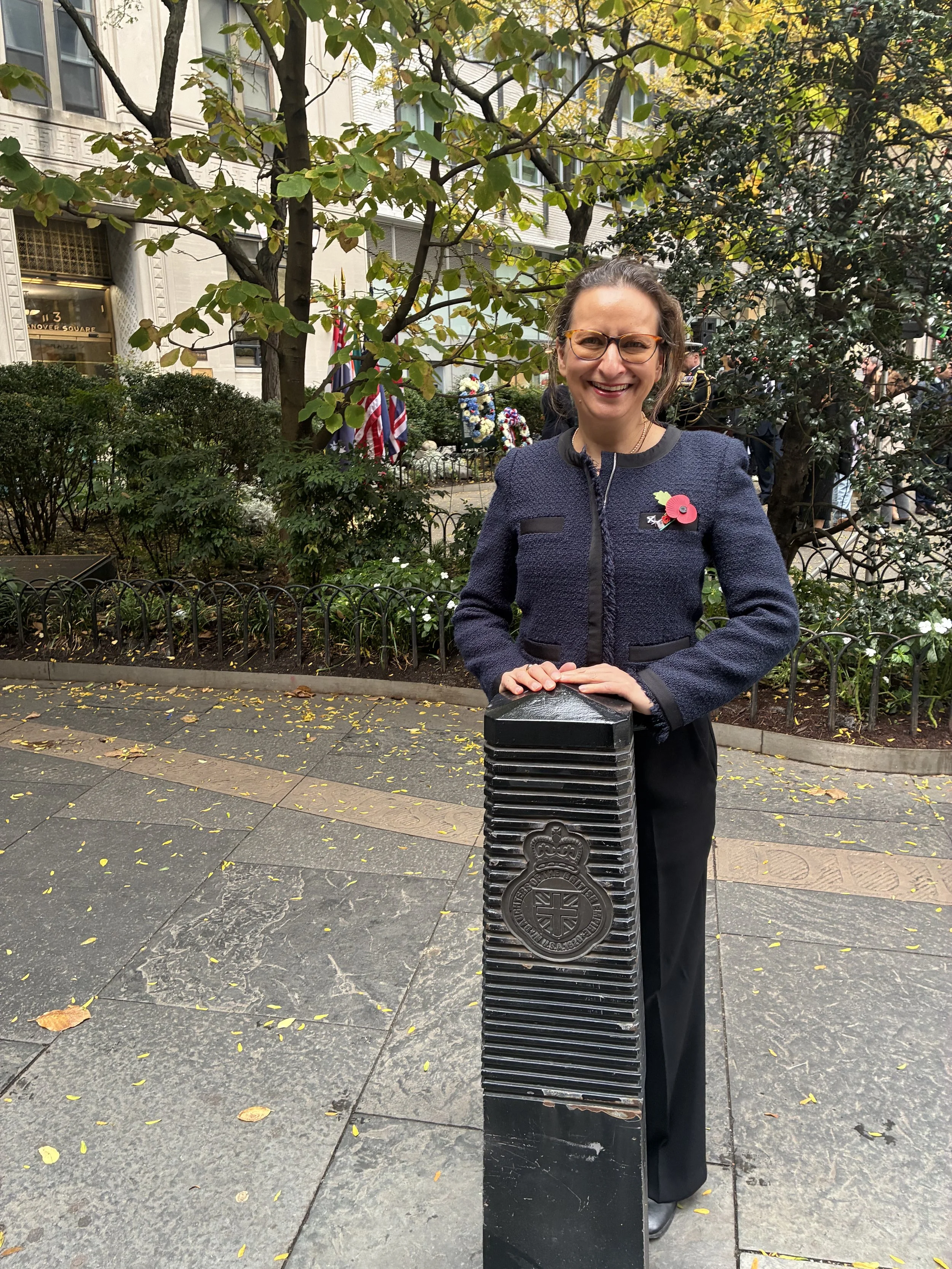Remembrance Day Ceremony Queen Elizabeth II Garden, Hanover Square, NYC