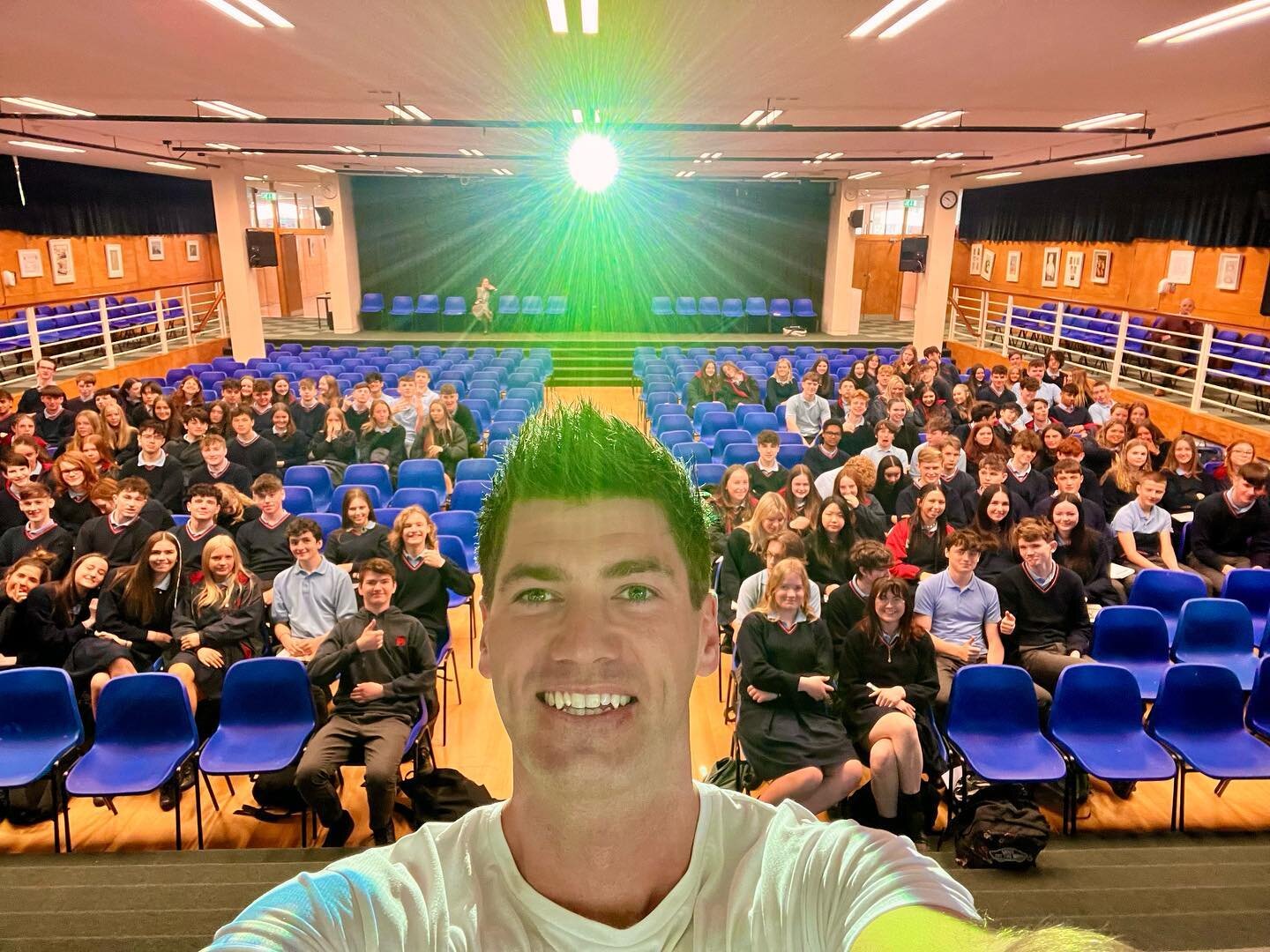 I was suspended so many times in school, it nearly hit double digits &amp; I spent more time in detention &amp; doing lines than I wish to remember. 
.
So it was nice yesterday to be asked back to my old school to chat about a career as a chef, with 