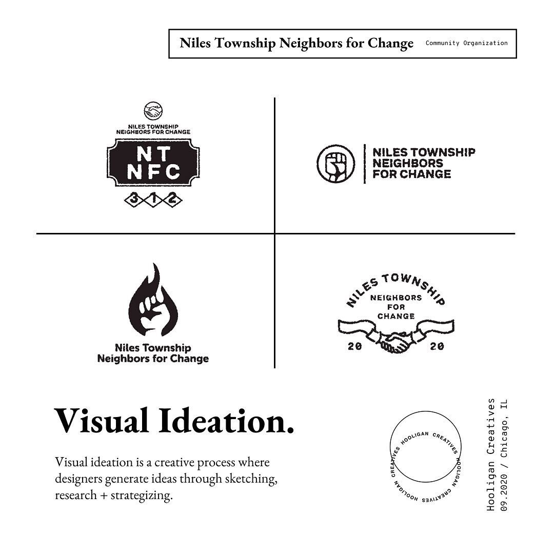 We were able to work on a logo with Niles Township Neighbors for Change, a local Chicagoland organization dedicated to true progressive causes that represent the political and social interests of the multiracial, multiethnic and working class residen