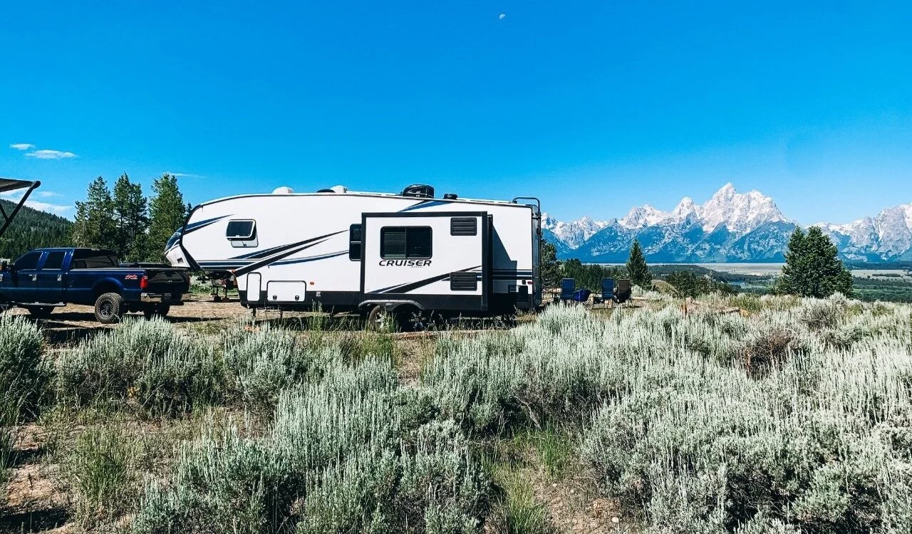 Camping by Grand Teton National Park