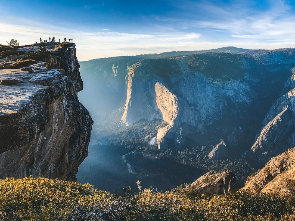   View of Taft Point over Yosemite Valley  