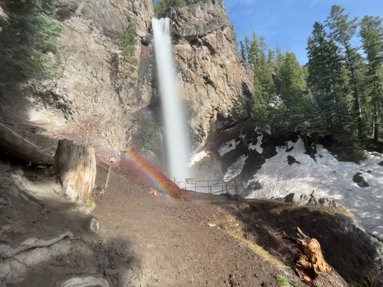   View of the Misty Deck and closest point to the waterfall.   