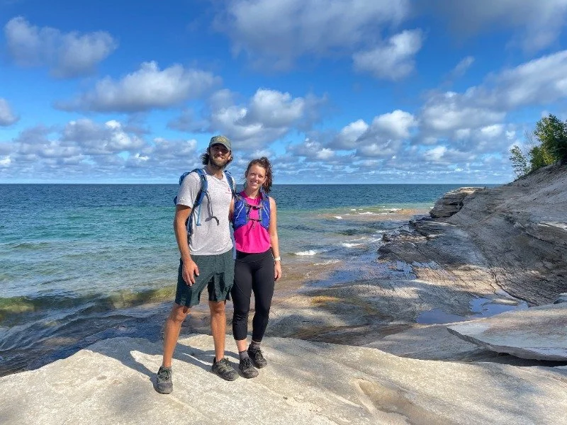 hiking couple to work with