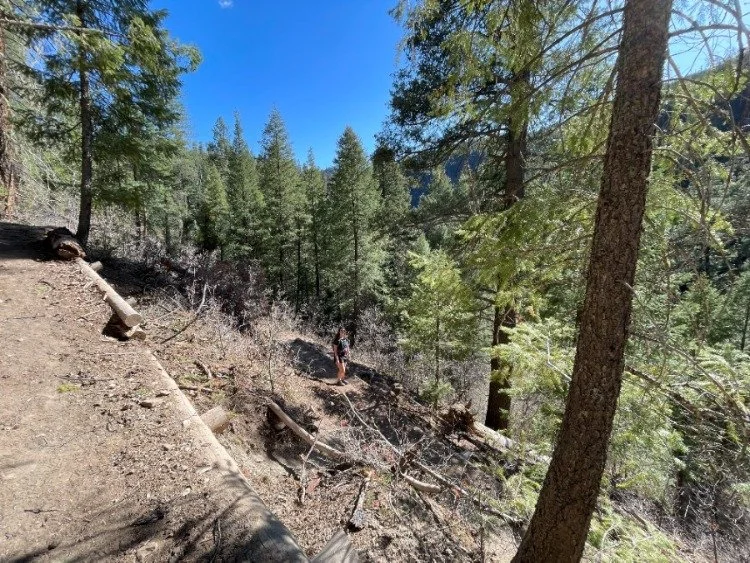   Switchbacks along the trail.   