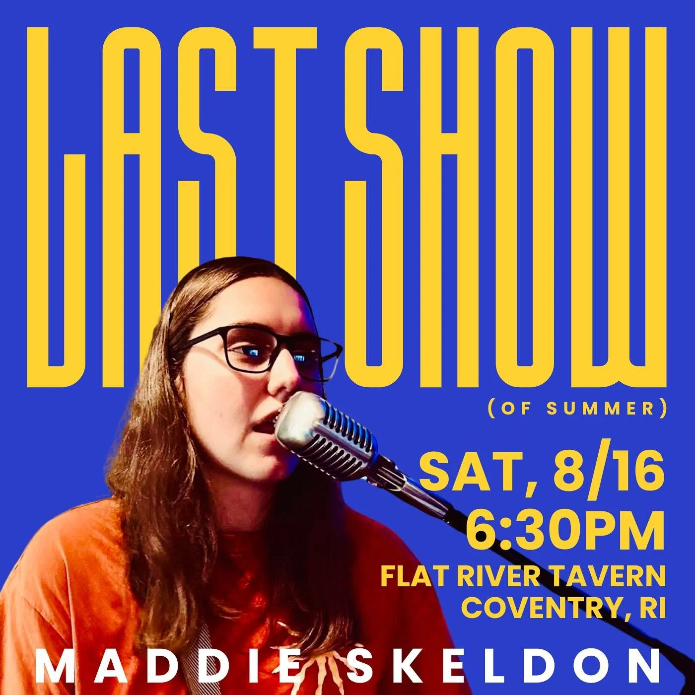 Last show this Saturday!