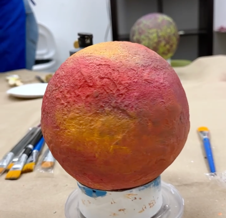 Make and Paint a Cement Sphere