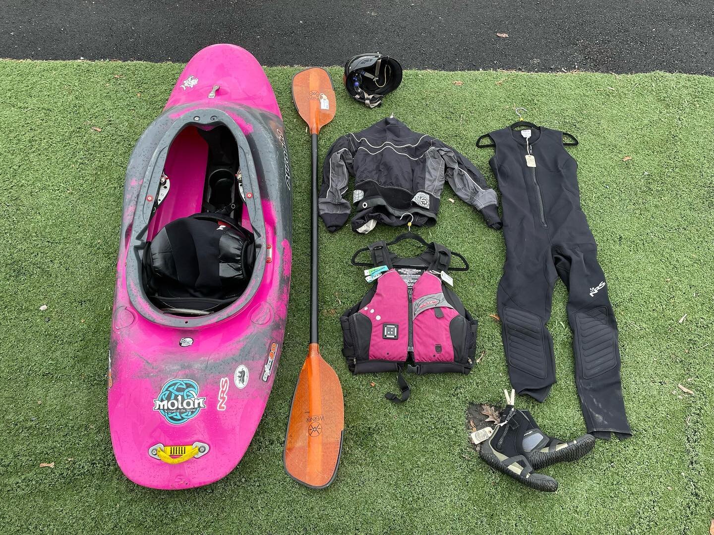 Do you dream of getting rad on the Wenatchee river this summer? Are you between 97-170lbs? Does the color pink suit your skin tone? If you answered yes to any or all of these questions then we&rsquo;ve got a kit for you!

Pyranha Milan Playboat - S
M