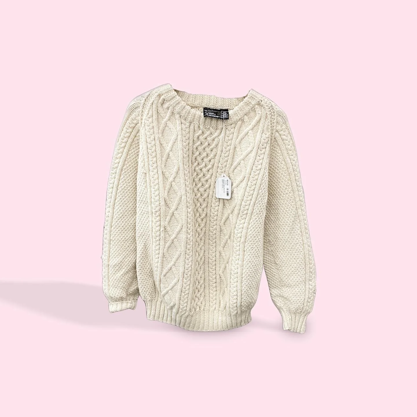 Where does steel wool come from? 
Robot sheep! 🐑🤖

Ireland Made Standun 100% Wool Knit Sweater - Size: M/L CC: $59