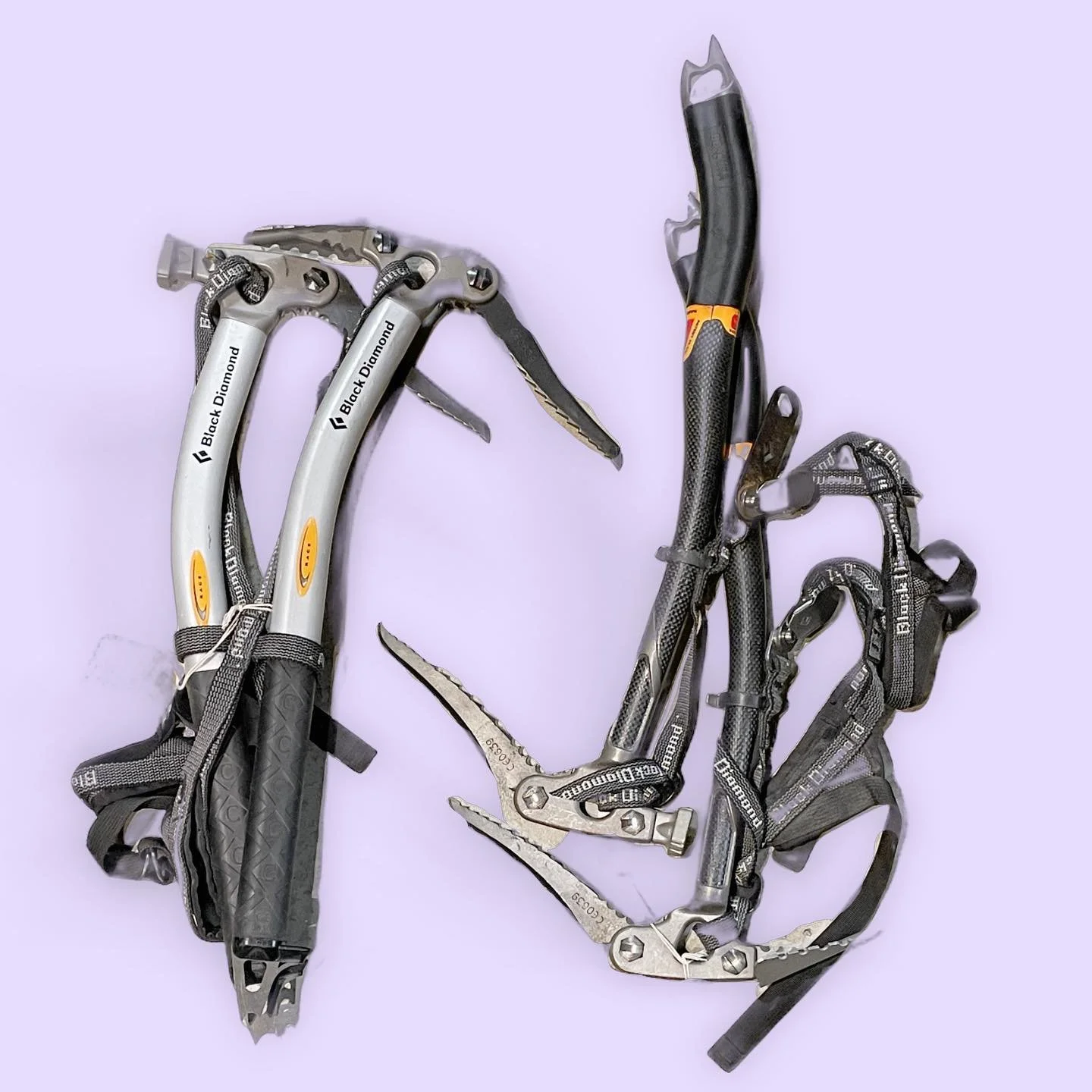Ice climbers don&rsquo;t get cold feet, they get crampon feet! 🦶🧊🧗

Black Diamond Rage Ice Tool (right) 
MSRP: $219 (per tool) 
CC: $144

Black Diamond Cobra Carbon Ice Tools (left)
MSRP: $429 (per tool) 
CC: $224
