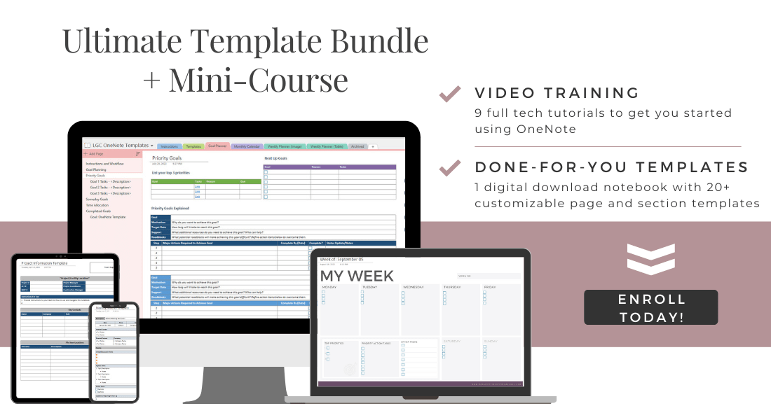 onenote notebook templates