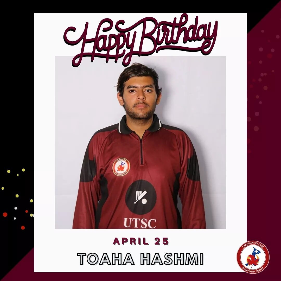 We'd like to wish a Happy Belated Birthday to Toaha Hashmi, someone who has been an integral part of the UTSC Cricket lineup over the years! 🎉🎂

We hope to see you continue to support your team as an alumni, cheers‼️ 
.
.
.
.
.
#birthdaypost #CCUCr