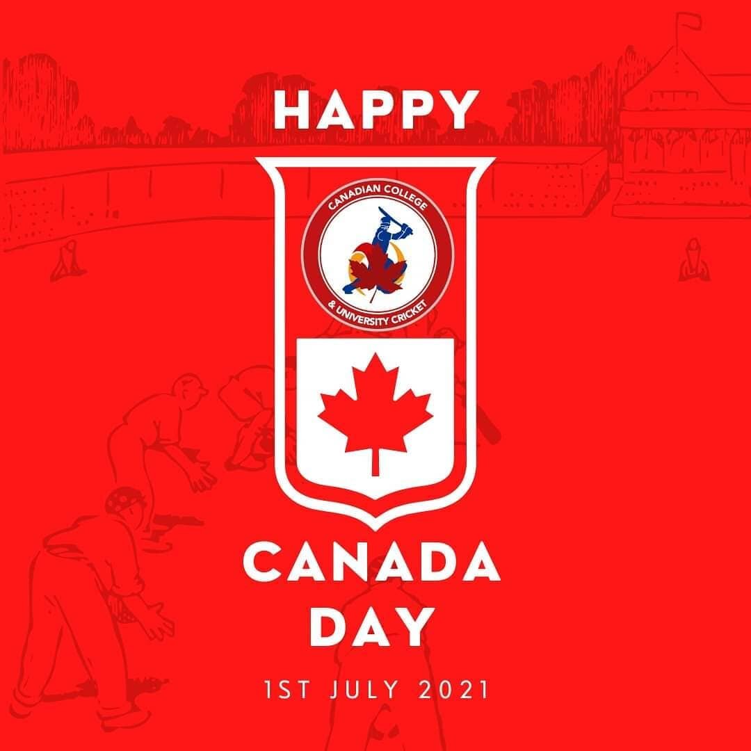 Happy Canada Day Eh!! From all of us at CCUC! ❤🇨🇦
.
.
.
.
#CCUCricket #CanadaCricket #canadaday #canadaday2021 #ohcanada #CricketCanada #CollegeCricket #UniversityCricket