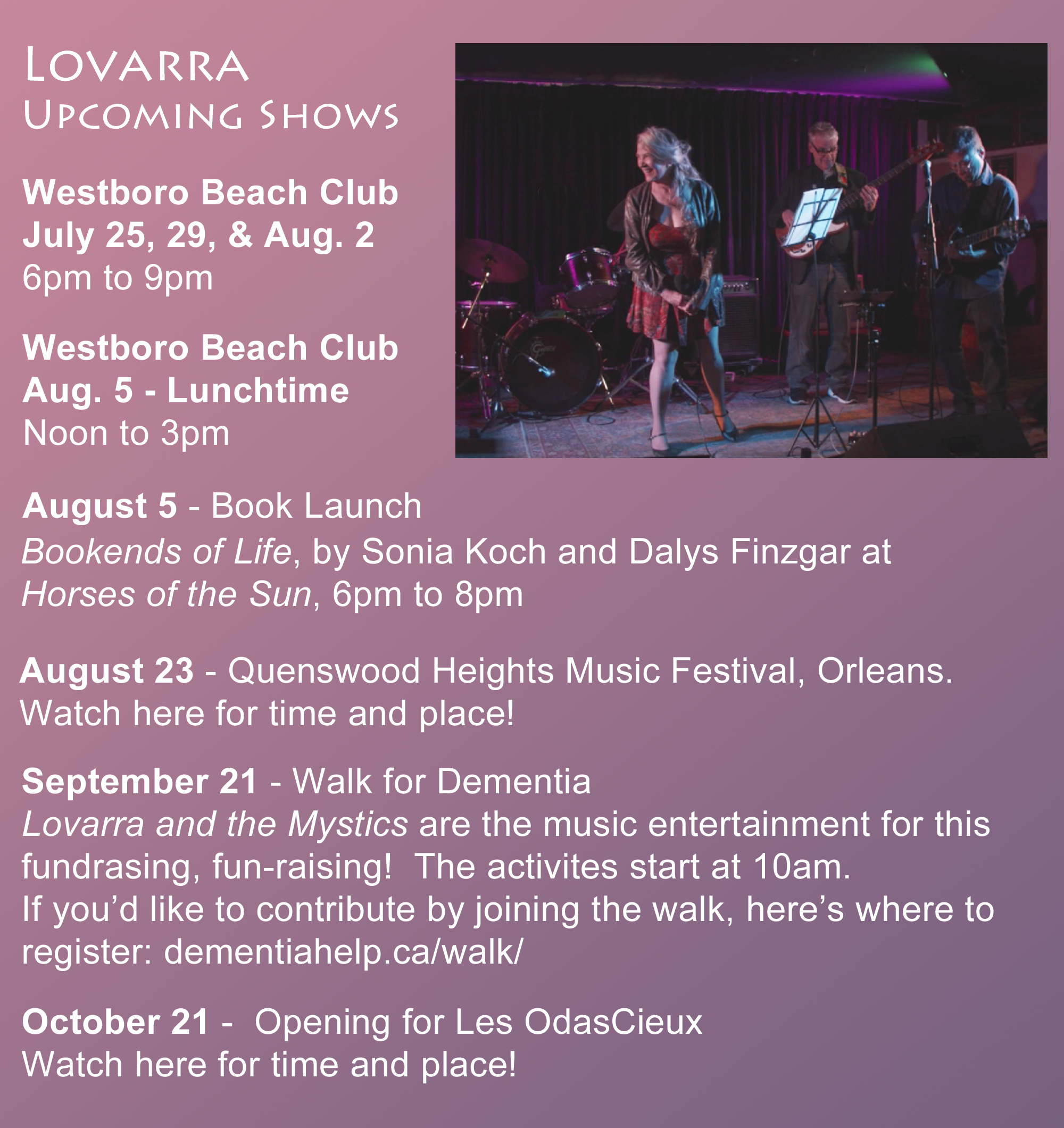 August Events!