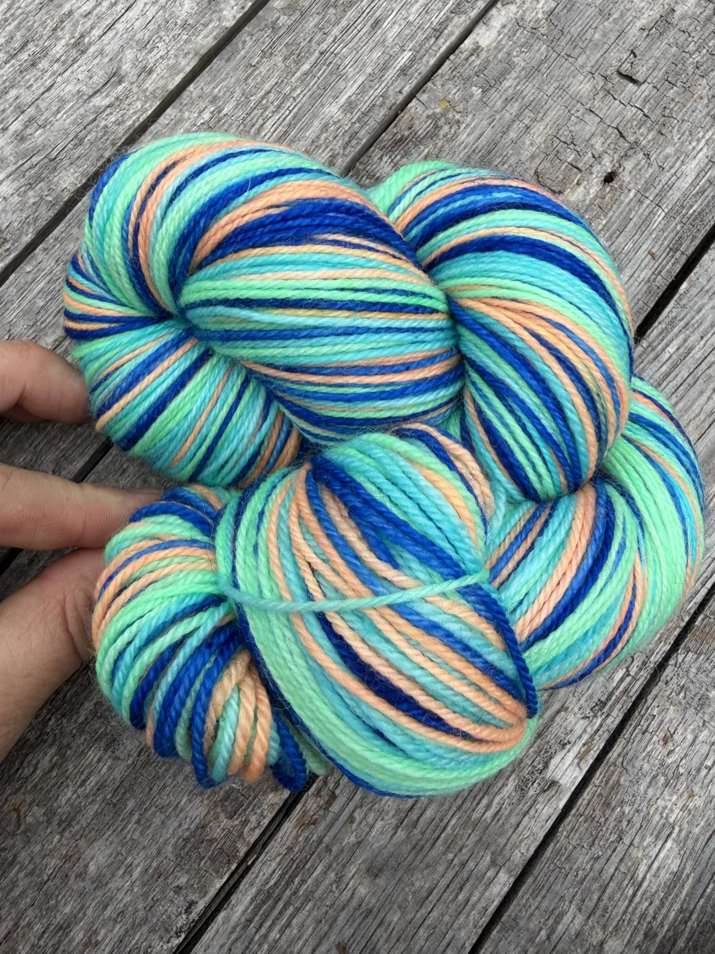 Fun in the sun - January self striping sock of the month