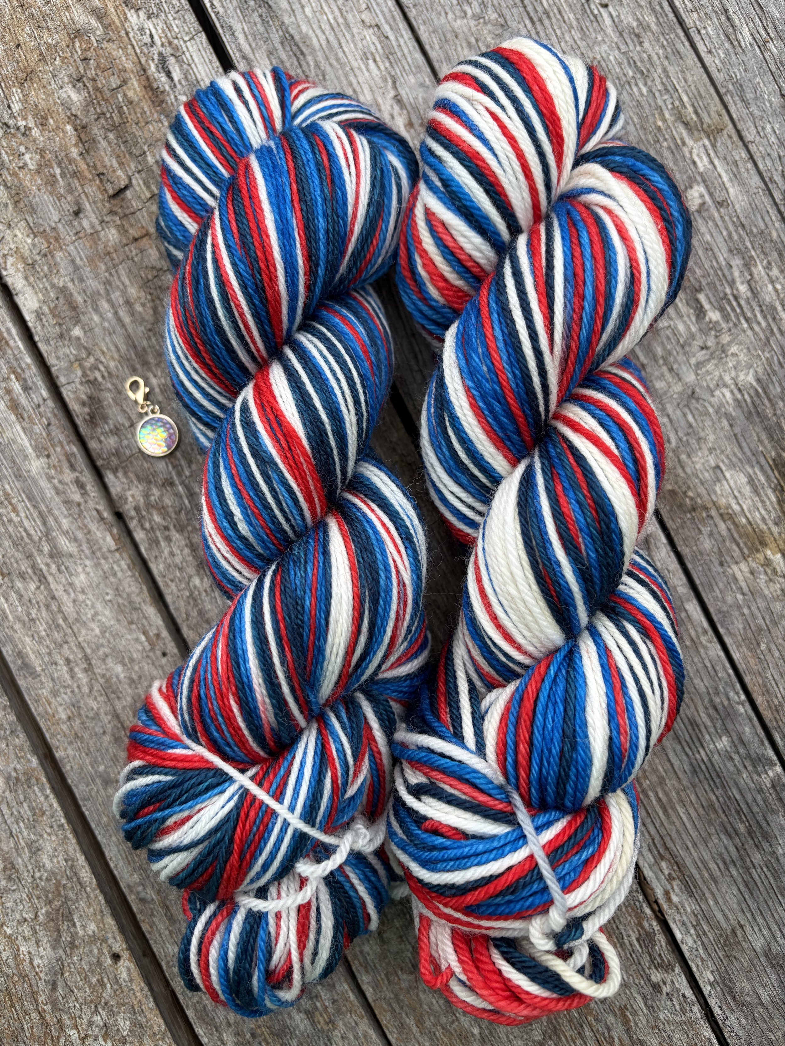 Nautical - April self striping sock of the month