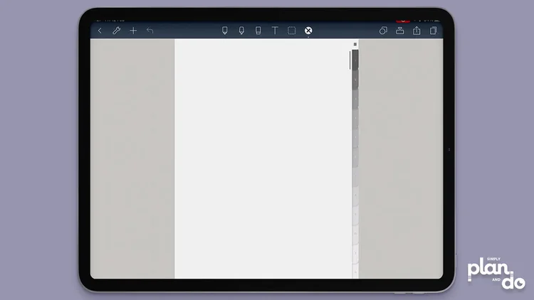 simplyplananddo.com - how to add a new page in your digital notebook, while keeping the side hyperlinked tabs, in Noteshelf app - creates tabbed, hyperlinked new page.