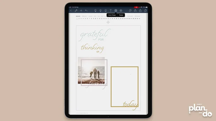 simplyplananddo.com - video tutorial and step-by-step - when you deselect, it goes to the back layer again.