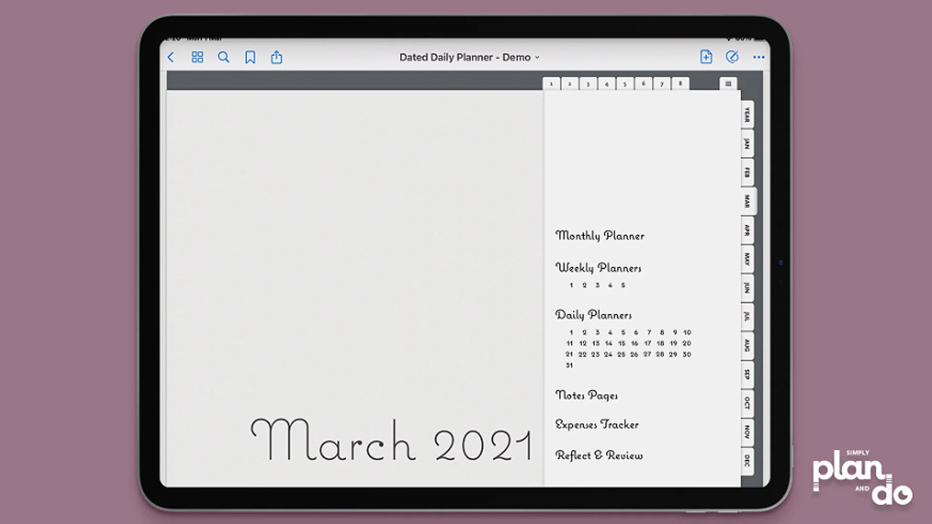 5 Easy Alternatives to a 'Back Button' in GoodNotes 5 — Simply Plan and Do