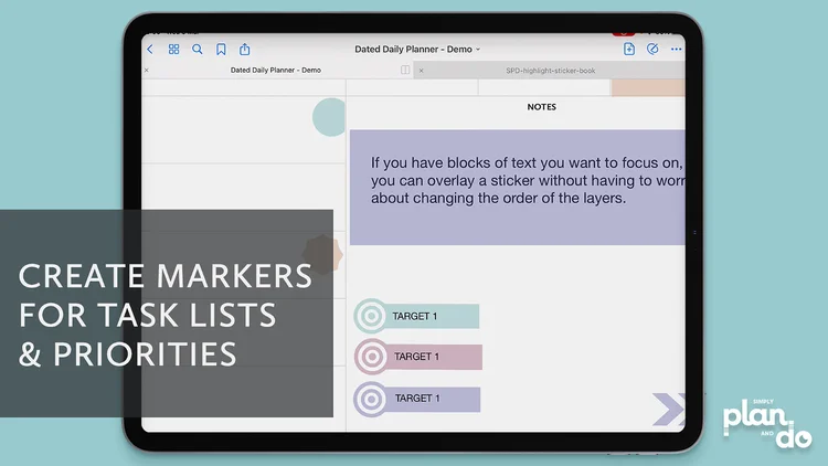 Highlighter Task How Highlight Stickers can Reduce Lag in your Digital Planner