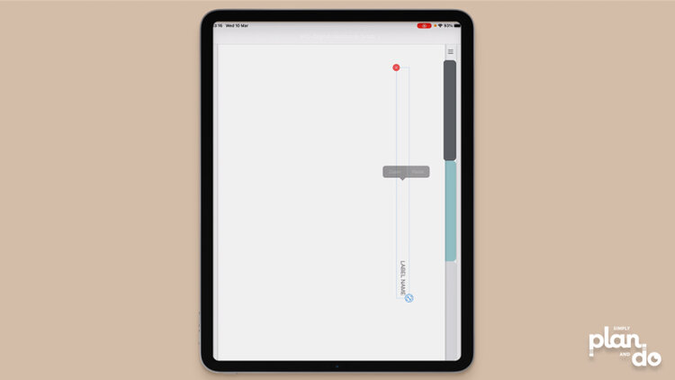 simplyplananddo.com - video tutorial and step-by-step - how to quickly add labels to tabs in digital notebooks - tap, hold and paste onto the next page, and then reposition over your tabs.
