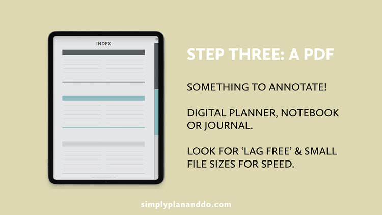 simplyplananddo.com - up and running with digital planning in 4 easy steps - a PDF to annotate!