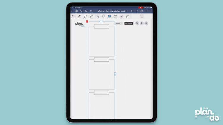 simplyplananddo.com - video tutorial and step-by-step - how to crop page template overlays to create new versions in GoodNotes.