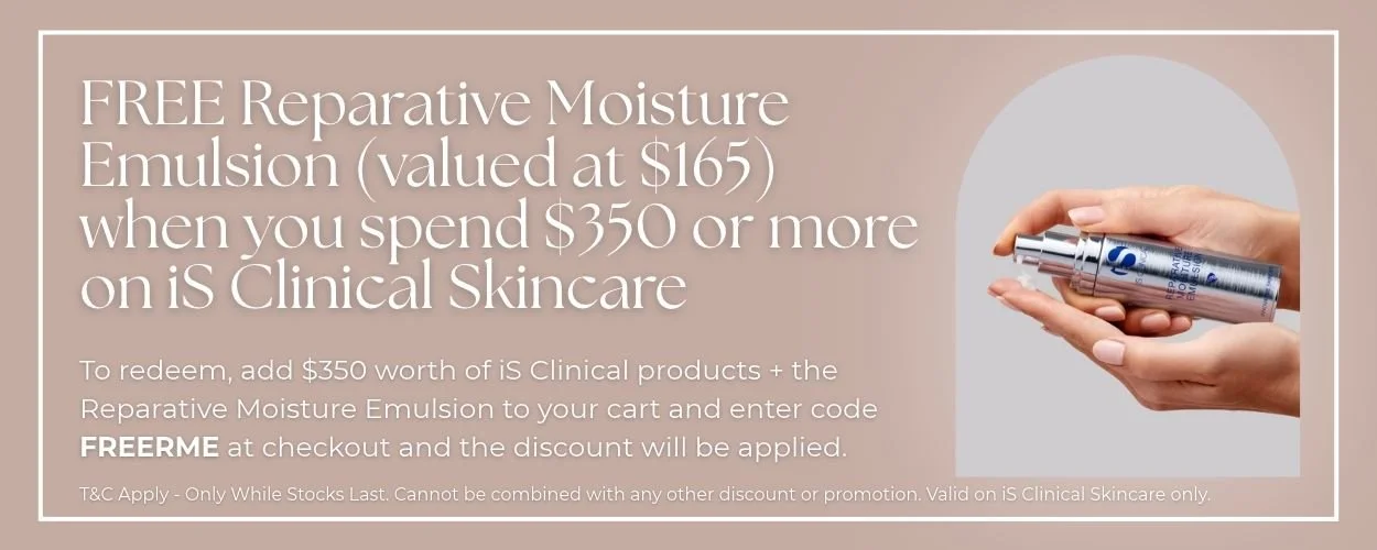FREE iS Clinical Reparative Moisture Emulsion when you spend over $350 on iS Clinical Skincare
