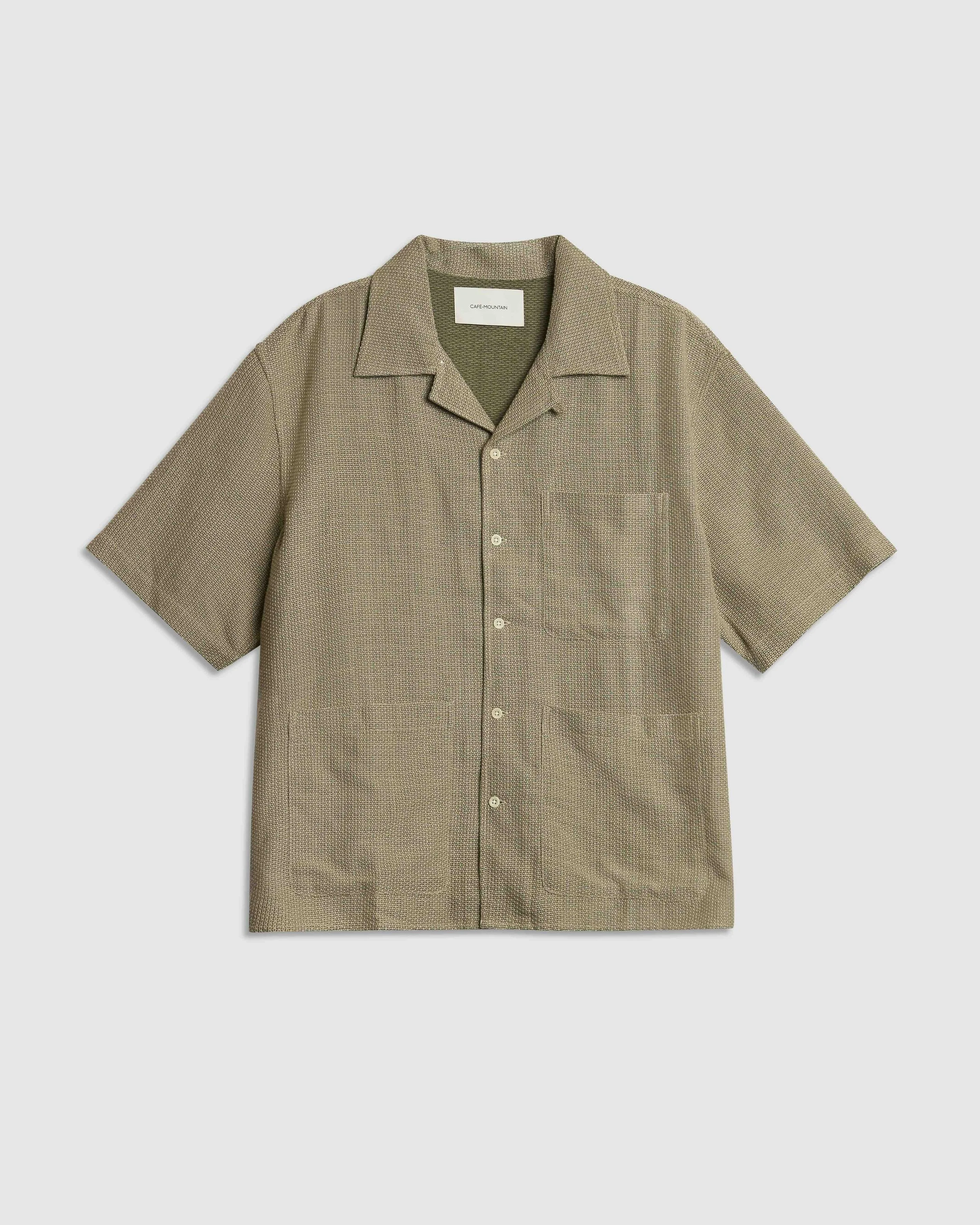 Three Pocket Summer Shirt Mushroom Jacquard Weave _.jpeg