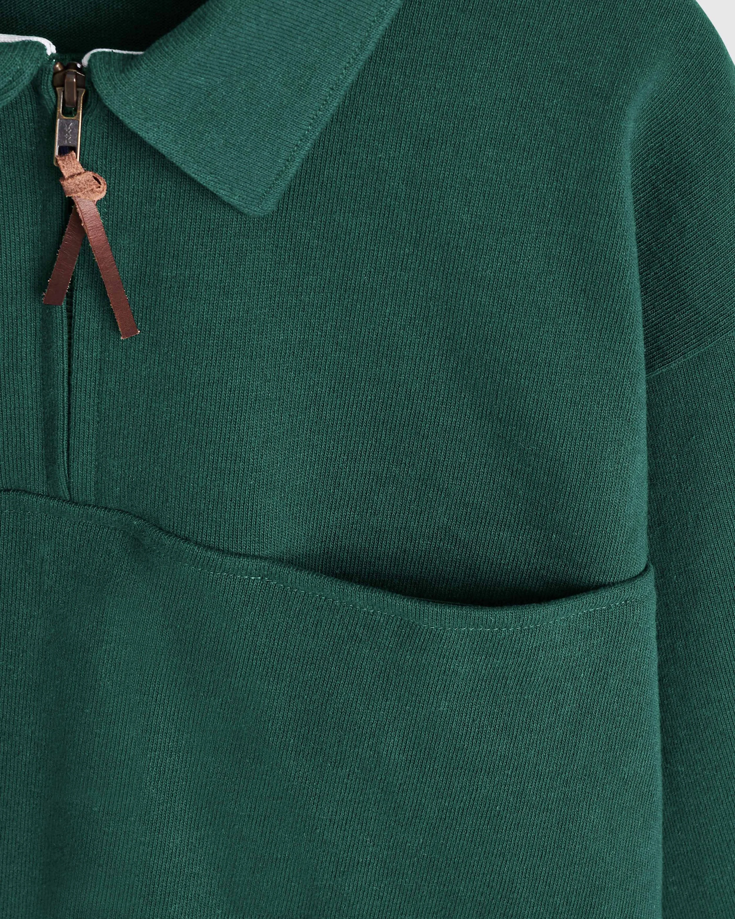Quarter Zip Sweat Navy USE FOR EARTH AND FOREST_ 1__GREEN.jpg