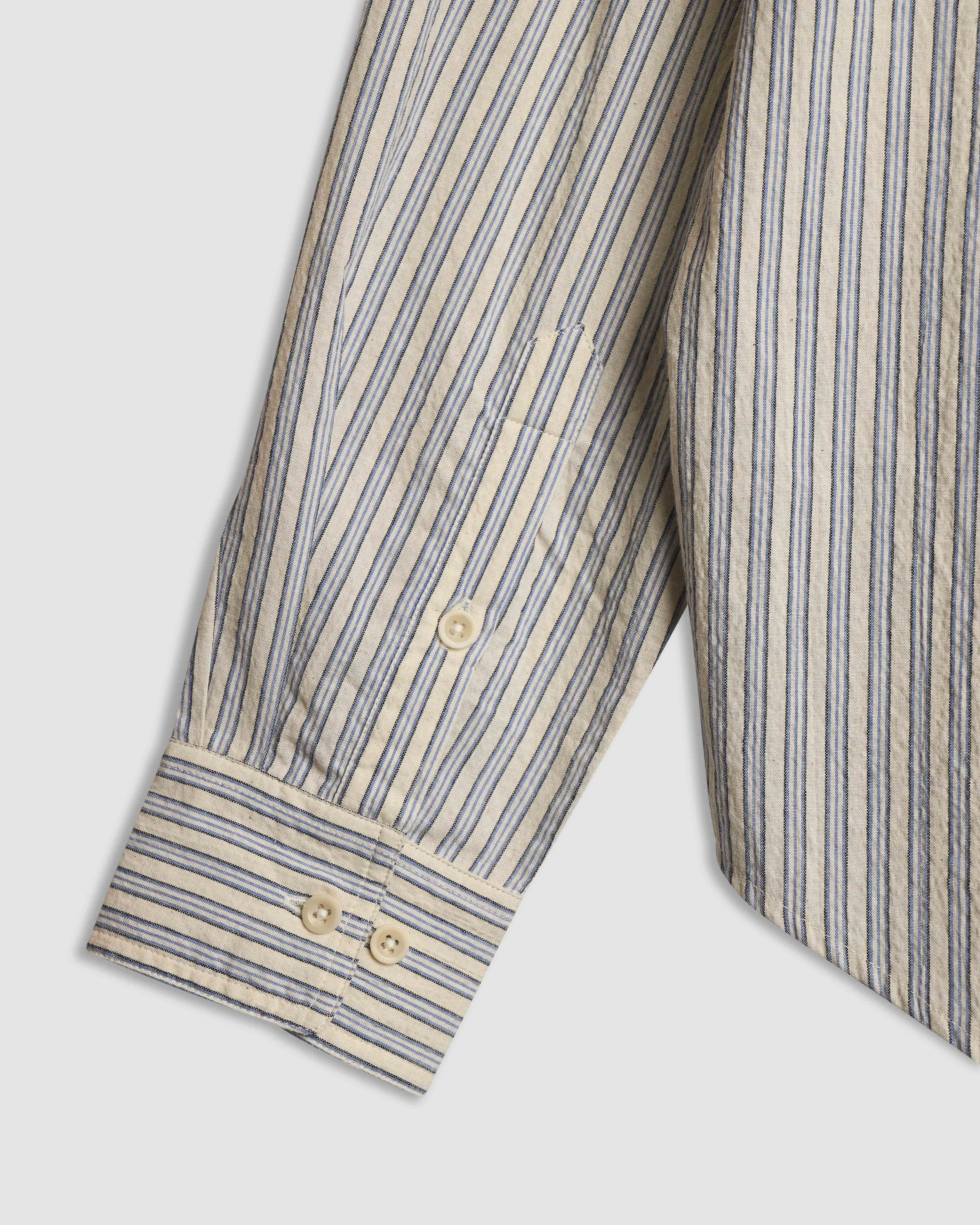 City Stripe Heritage Shirt Natural and Candy Blue_ 4.jpg