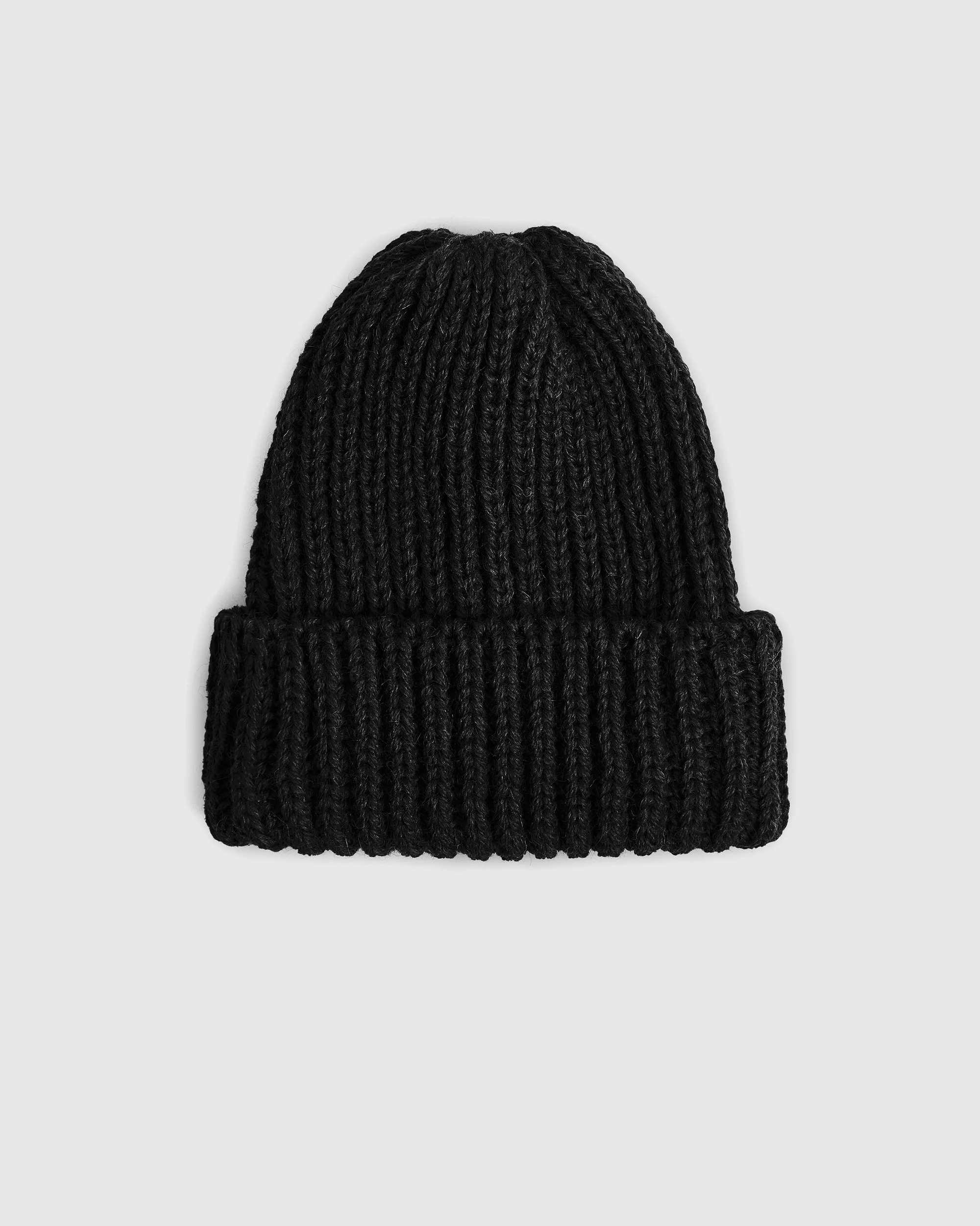 Wool Toque Beanie - Black