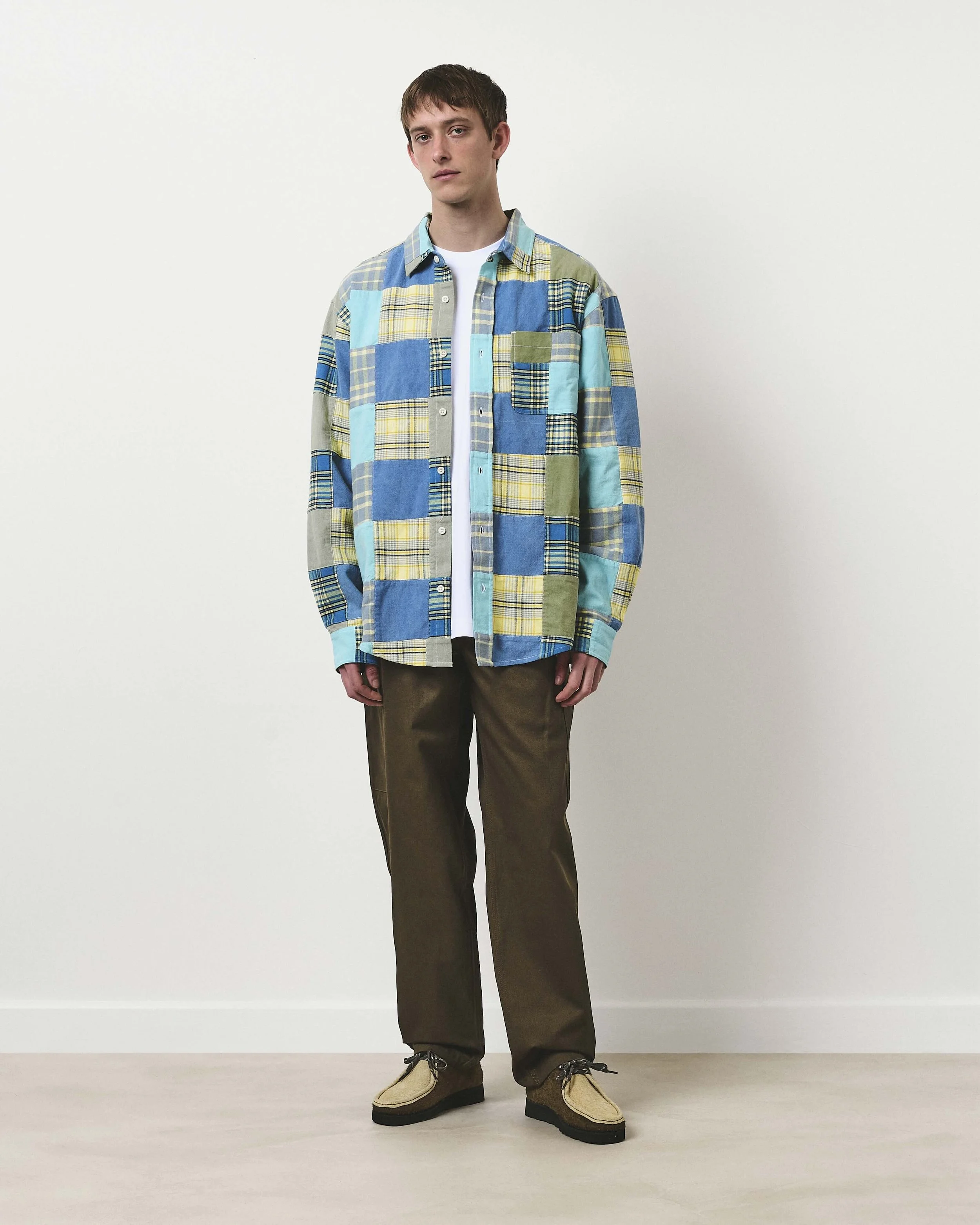 Patchwork Heritage Shirt - Crazy Azure