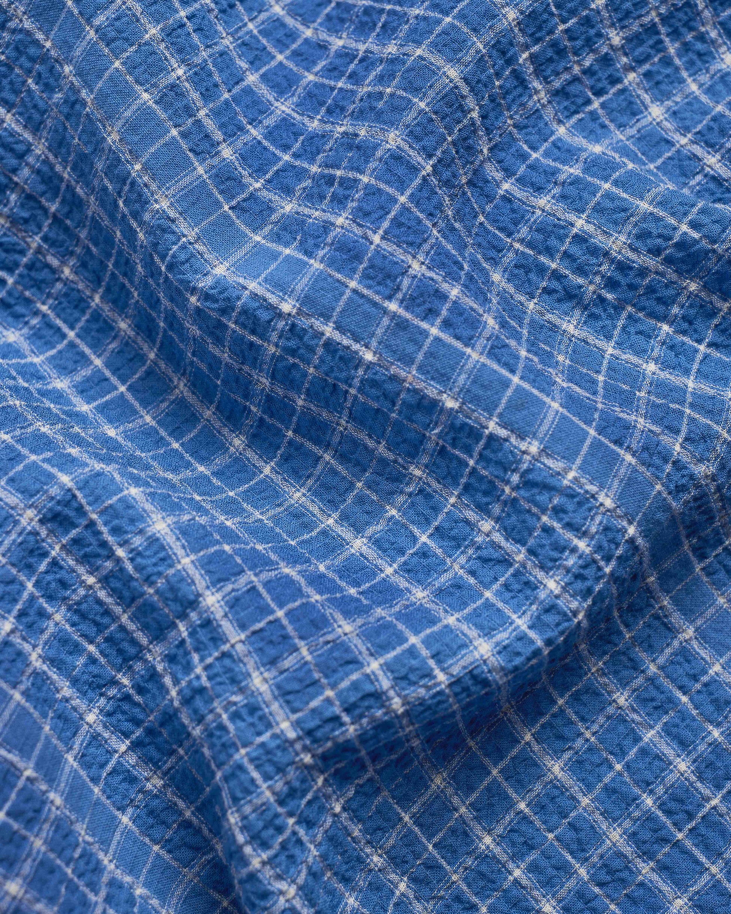 Loose Check Vacation Shirt Blue_ 5.jpeg