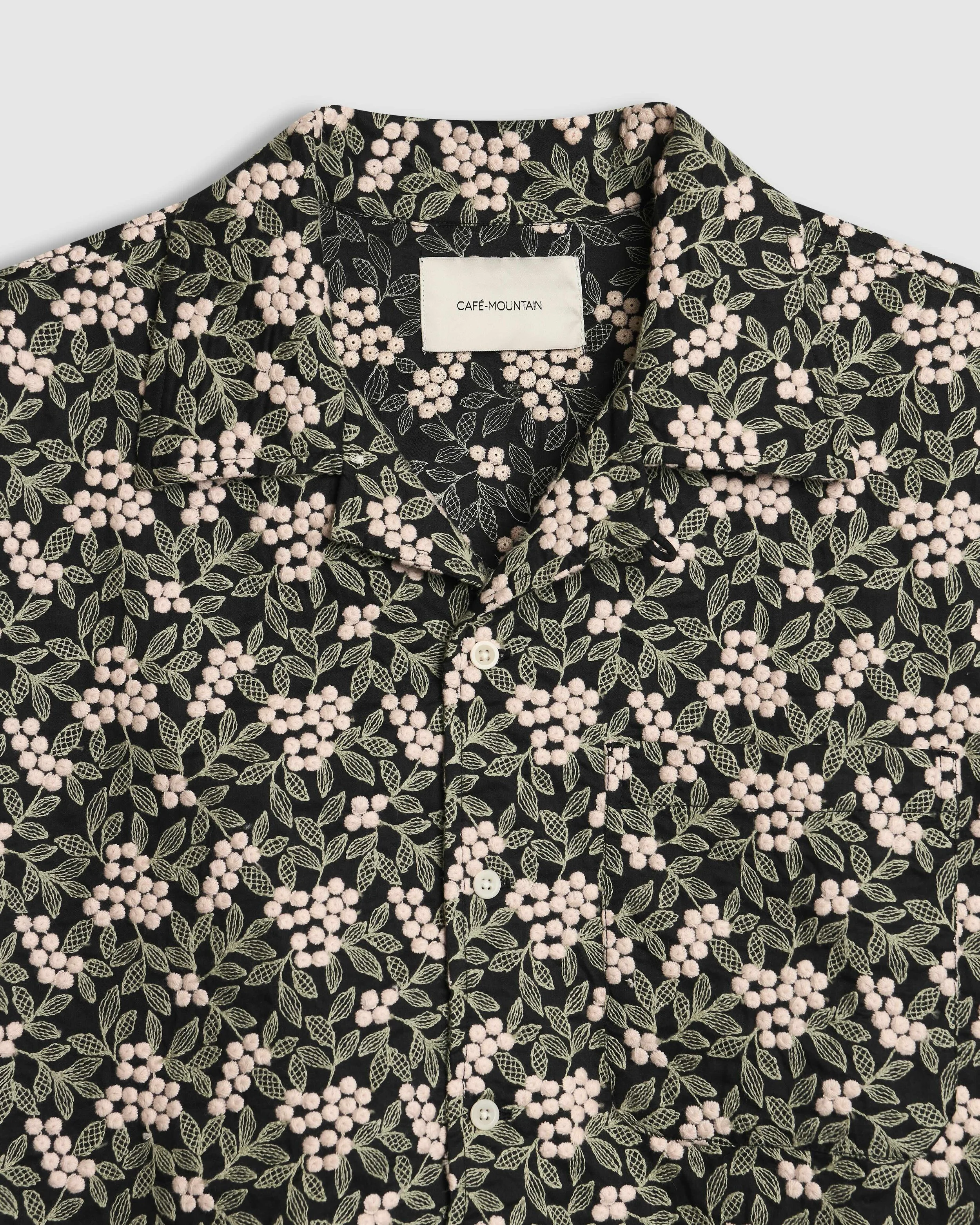 Jacquard Vacation Shirt Black and Natural Flower_ 1.jpeg