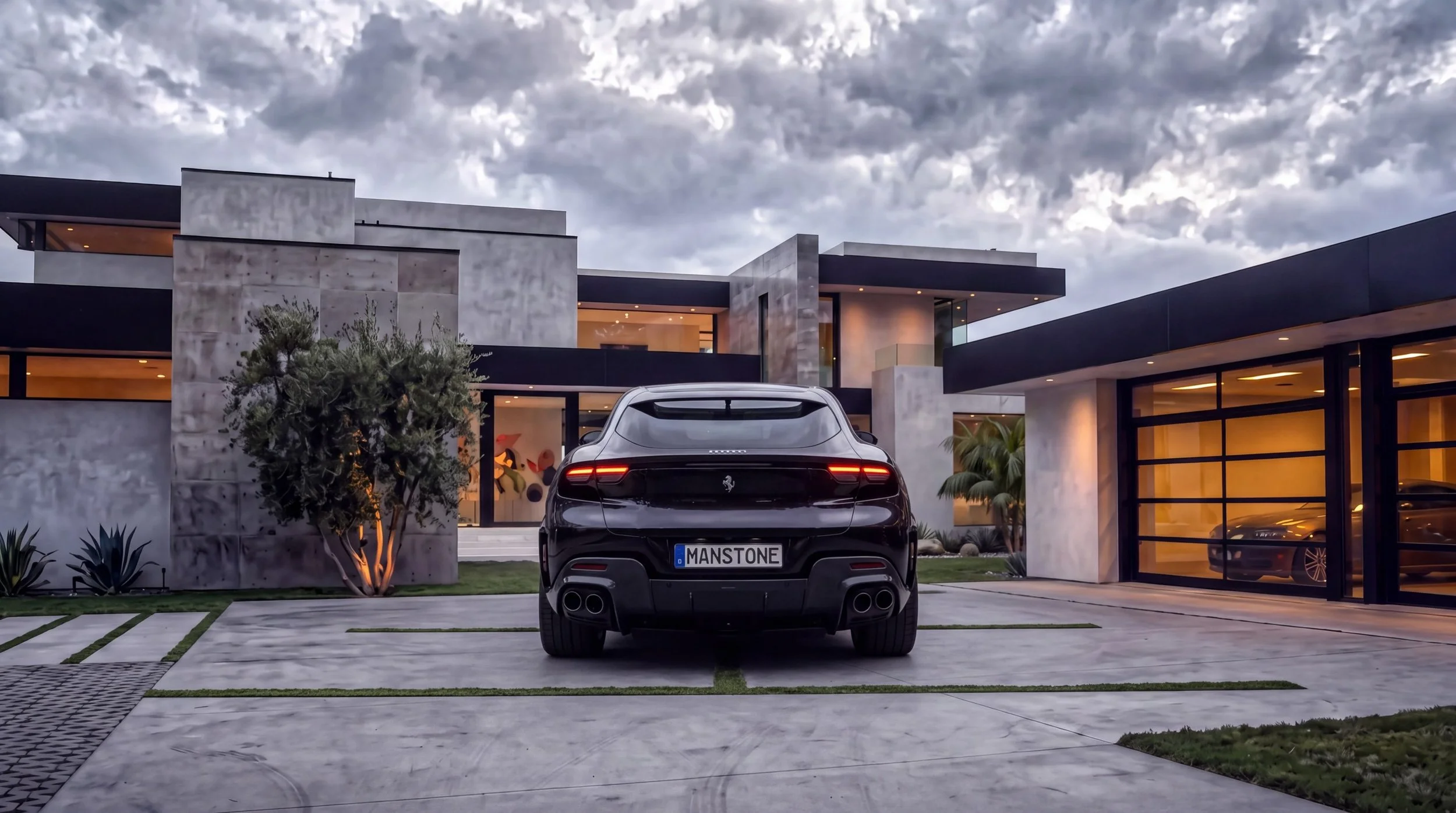 Firefly_Same car, same mansion, same lighting and weather as ref.png