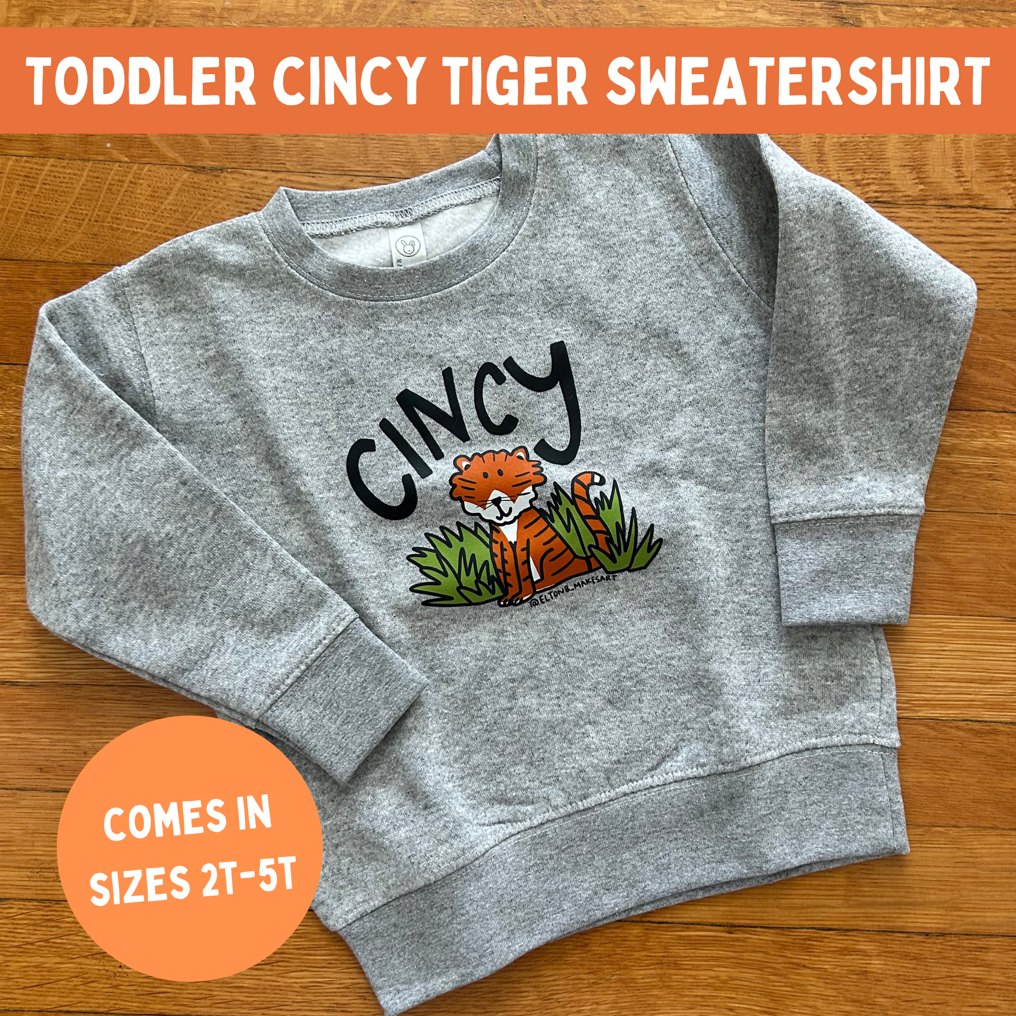 Toddler Cincy Tiger Crewneck Sweatshirt