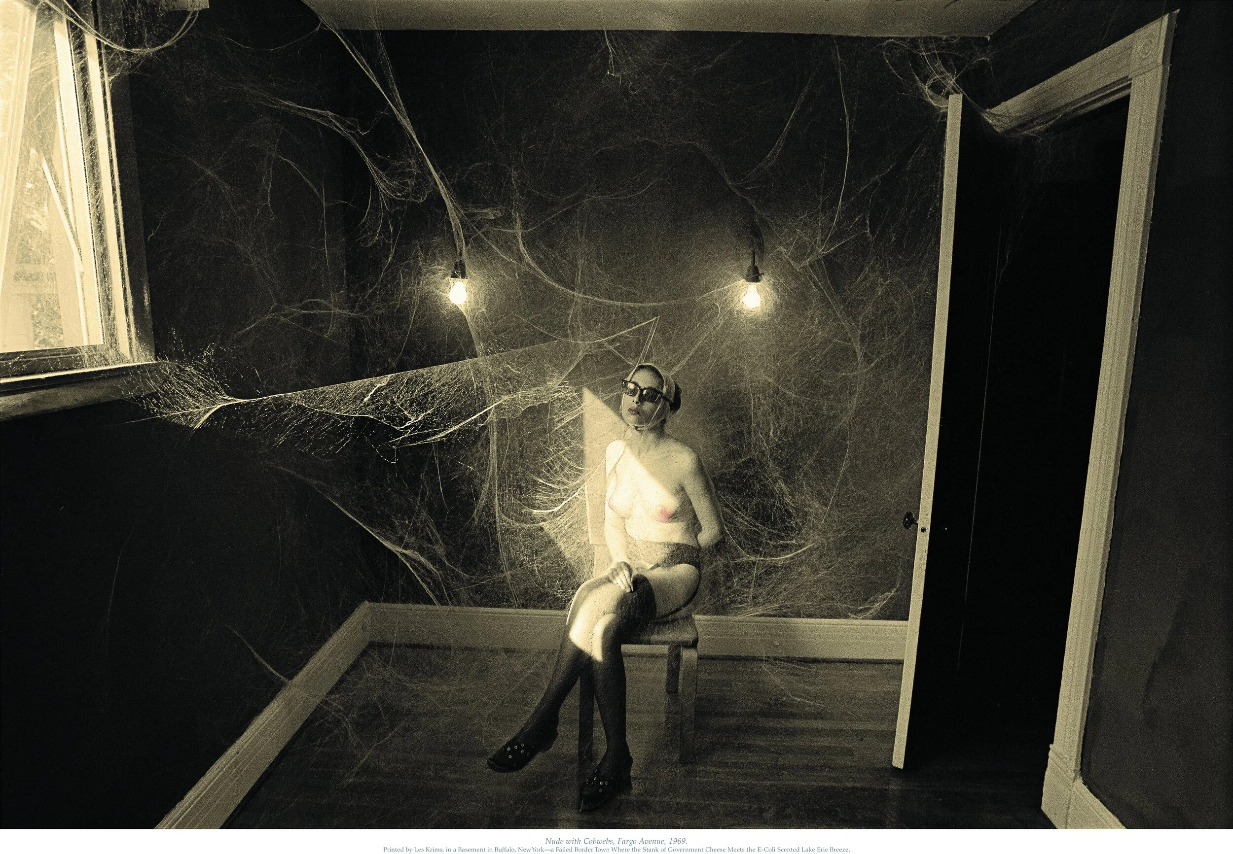 Les Krims, Nude with Cobwebs, 1969. Rag Inkjet Print, 8.5 x 11 inches