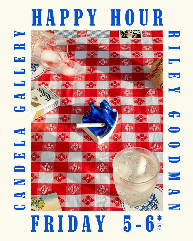 FRIDAY: Join the gallery for extended First Friday hours through 8, with a special Happy Hour from 5-6 to chat with TABLE artist, Riley Goodman.

Goodman will talk a bit about his creative process and what he&rsquo;s working on next. We&rsquo;ll also