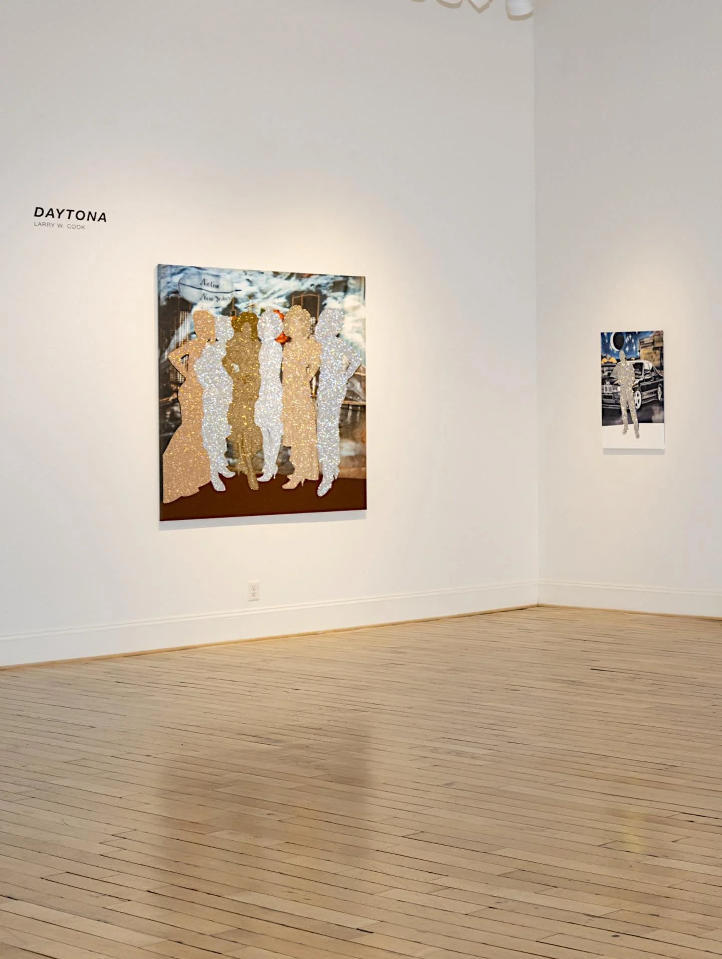 FIRST FRIDAY: Join us TONIGHT, April 3, for extended gallery hours from 5-8pm.

&ldquo;Daytona&rdquo; by Larry Cook (@larry_william21) and &ldquo;she sees,pictured as she pictures&rdquo; by Natalie Krick (@nattynattynatnatnat) will be on view through