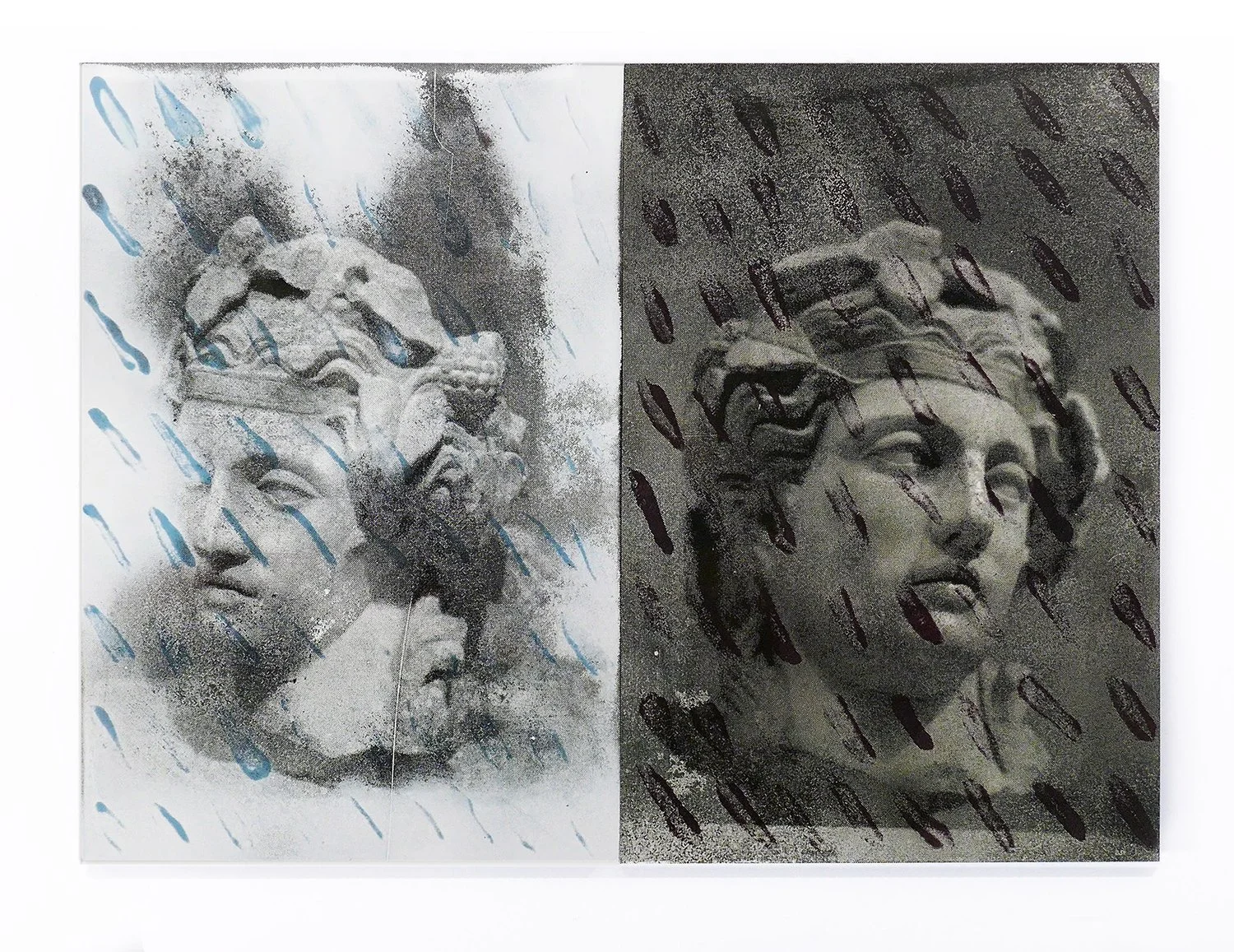 Bryan Parnham, Another Head, 2020. Etched and Painted Steel, 11 x 15 inches. Unique