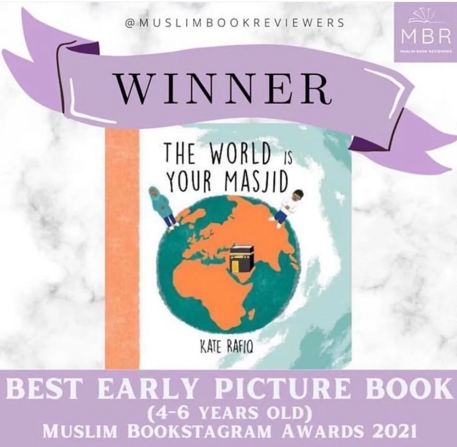 Book cover with purple banner reading "Winner," featuring a globe illustration with children, and text indicating it is the best early picture book for ages 4-6, awarded in 2021.
