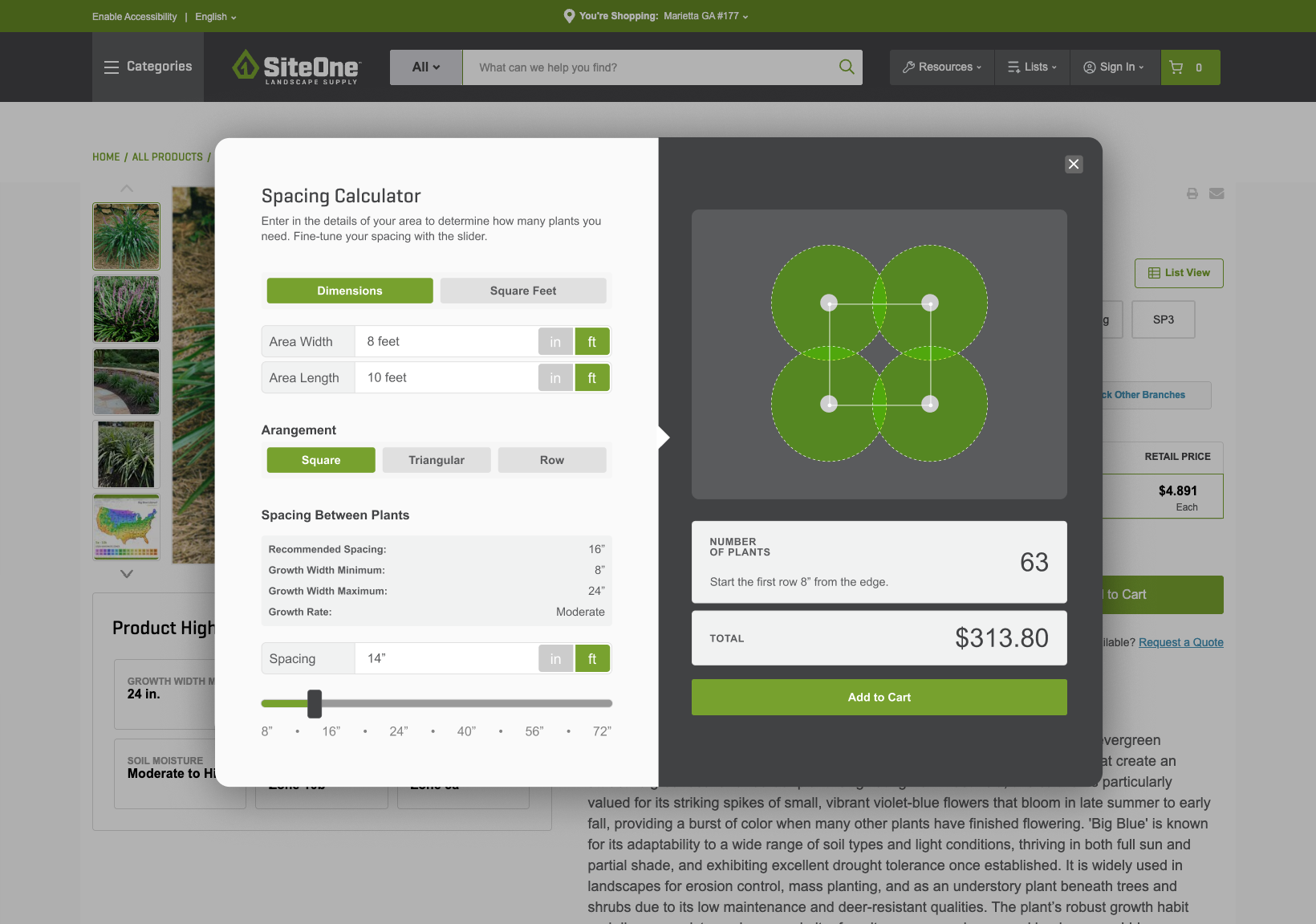 Plant Spacing Calculator
