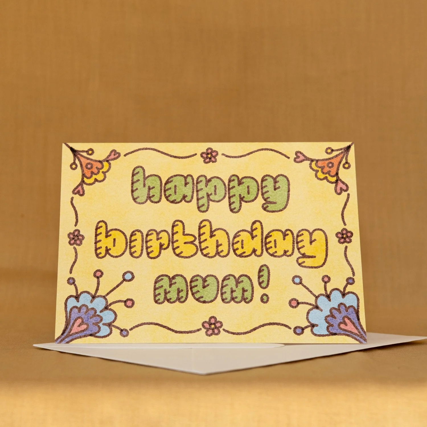  Happy Birthday Mum! 
 SKU:  RW03 HB MUM
 WHOLESALE:  £8.40 per 6 unit pack (£1.40 per unit).
 RRP:  £3.00